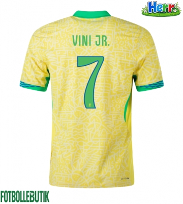 Brasilien Vinicius Junior #7 Hemmatröja Copa America 2024 Kortärmad